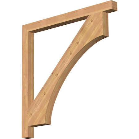 Ekena Millwork Westlake Block Smooth Bracket, Western Red Cedar, 3 1/2"W x 48"D x 48"H BKT04X48X48WTL05SWR